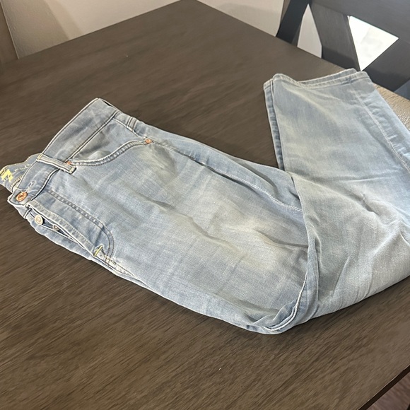 7 For All Mankind Sky Blue Slim Jeans - Picture 3 of 7